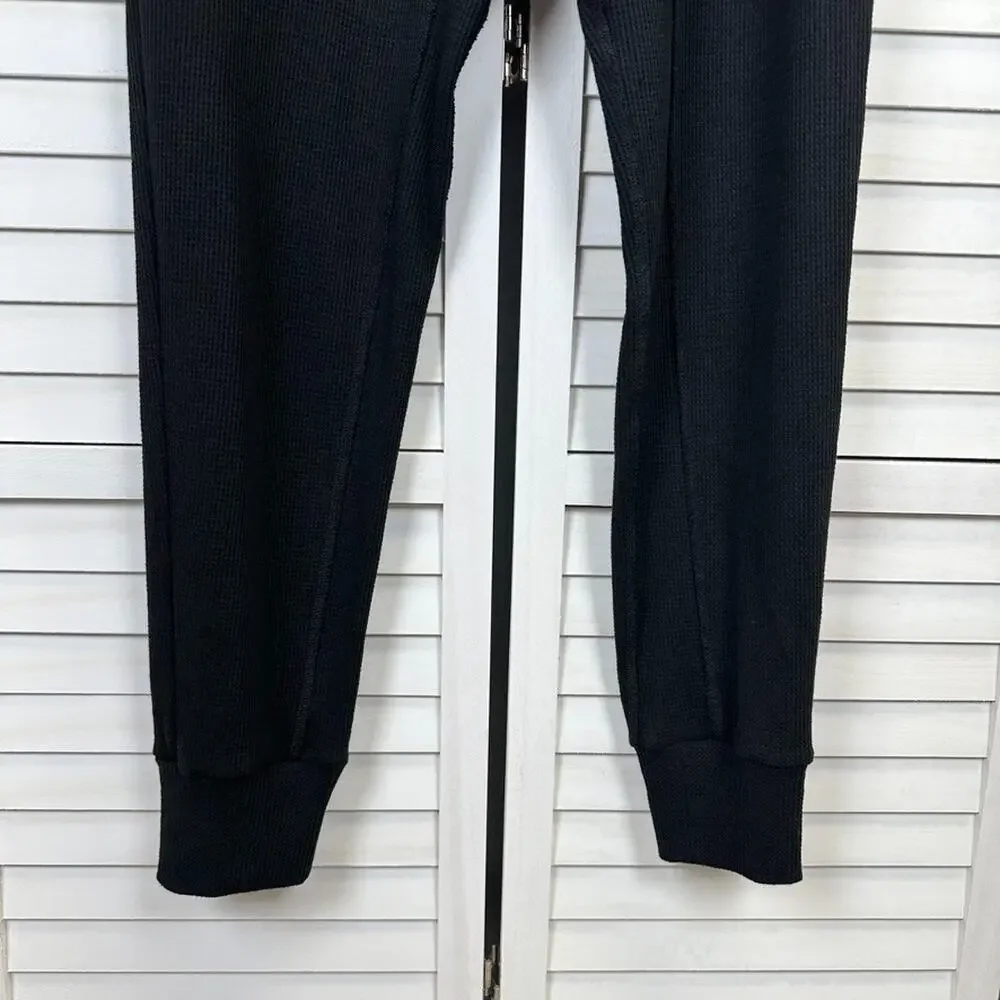 New Twenty Montreal Black Everest Thermal Joggers Waffle Knit Pants Mens Size XL